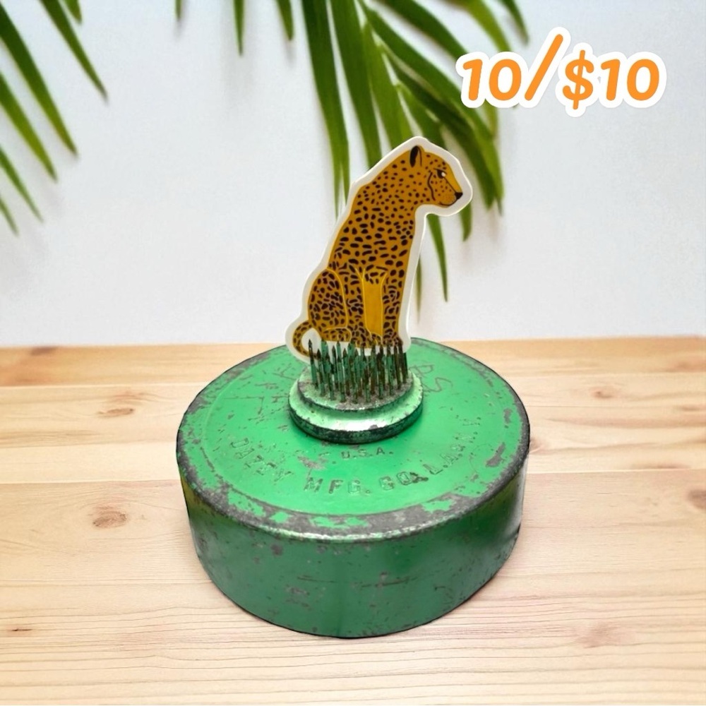 Retro Leopard Cheetah Sticker – Approximately 2 1/2”